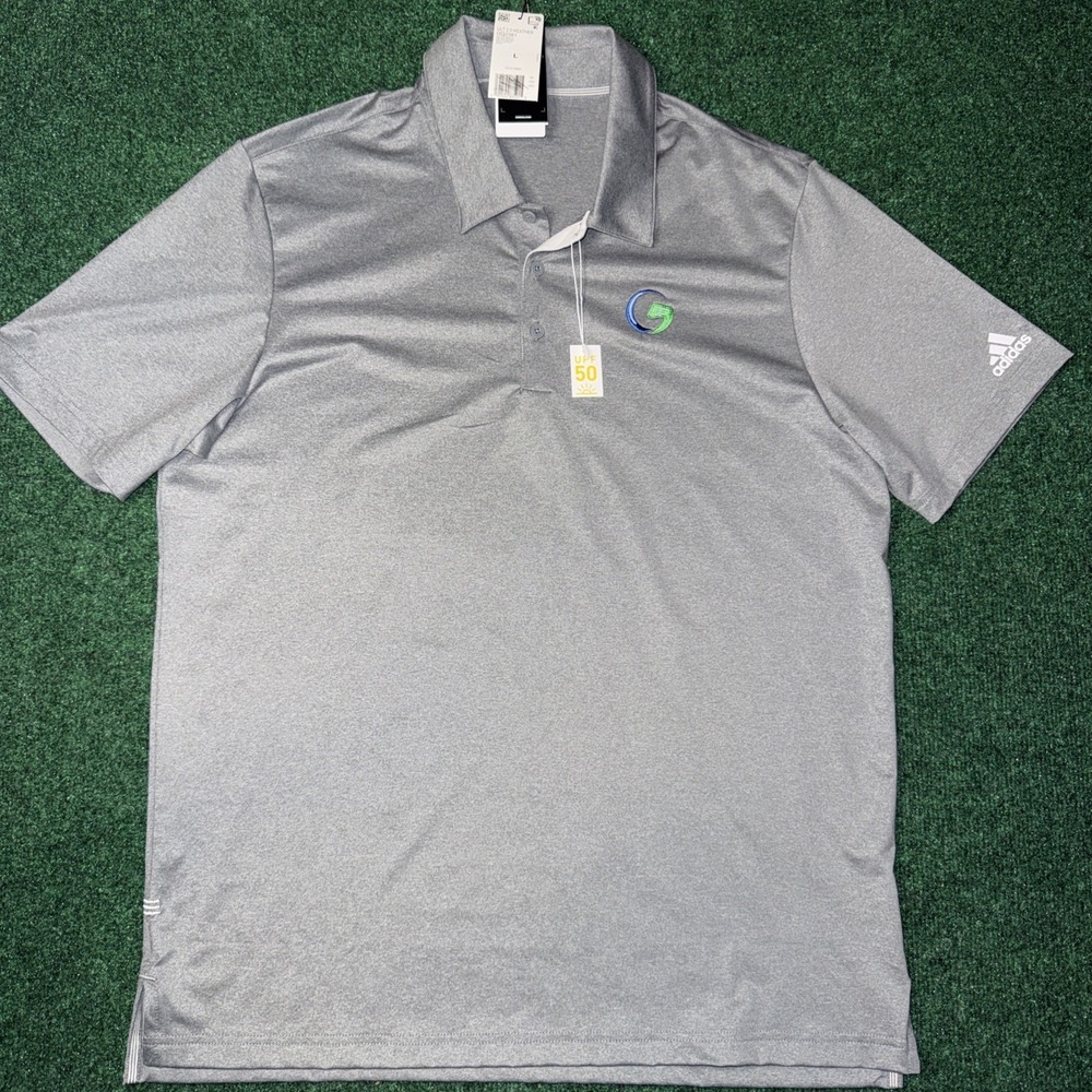 Adidas Golf Polo Men's Size Large Heather Gray NWT‎ W20